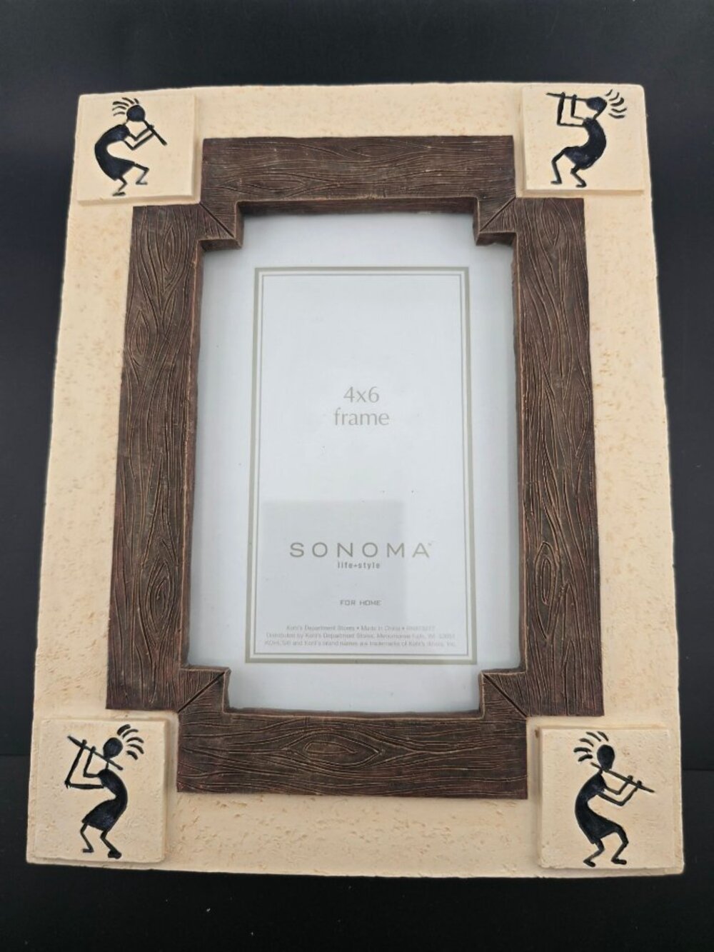 NWB Sonoma Lifestyle 4x6 Kokopelli Design Picture Frame Vacation